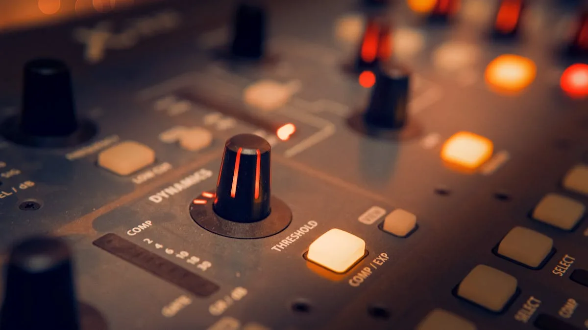 Console de mixage audio — remix musical pour accueil téléphonique